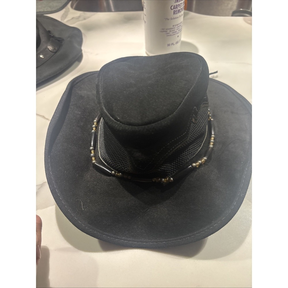 Sierra Cowboy Leather Hat Size M Made In USA